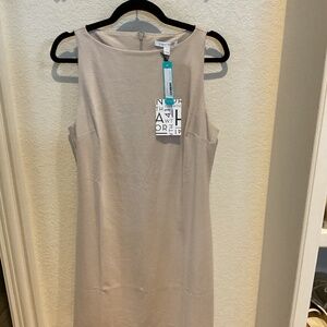 Sleeveless Ponte Dress - Beige